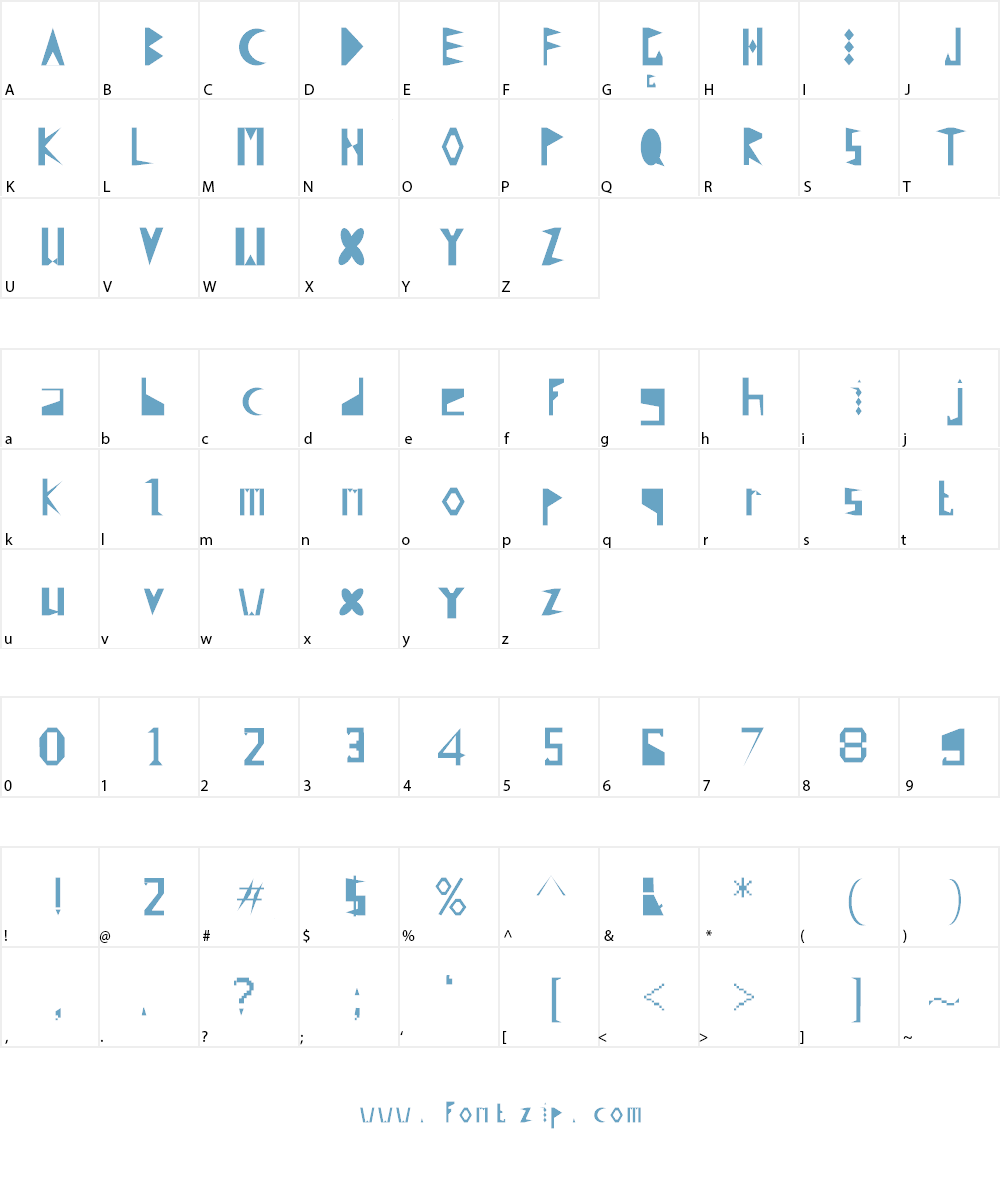 experimen font Font Character